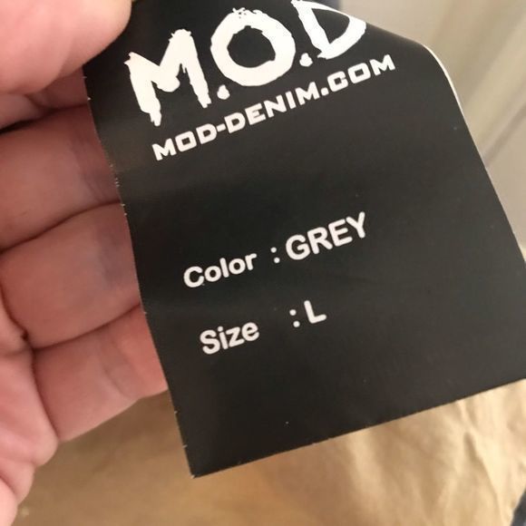 M.O.D distressed grey leather jacket‎ - Picture 6 of 10